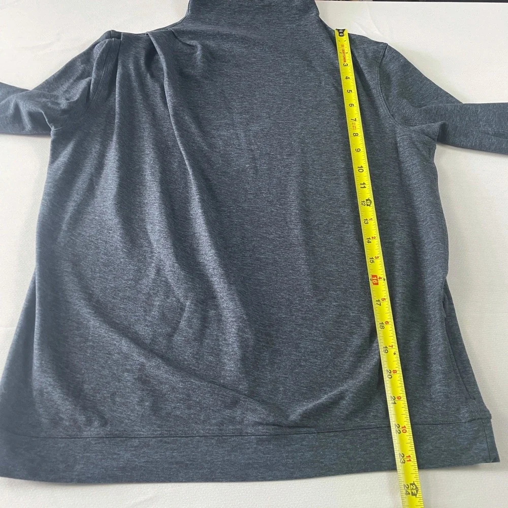 Lululemon Morning Miles Rulu Long Sleeve Heathered Nocturnal Teal Black Size‎ 6